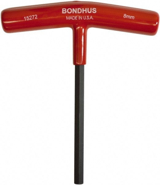 Bondhus 15272 Hex Key 8.00 mm Hex, Hex End, T-Handle Cushion Grip