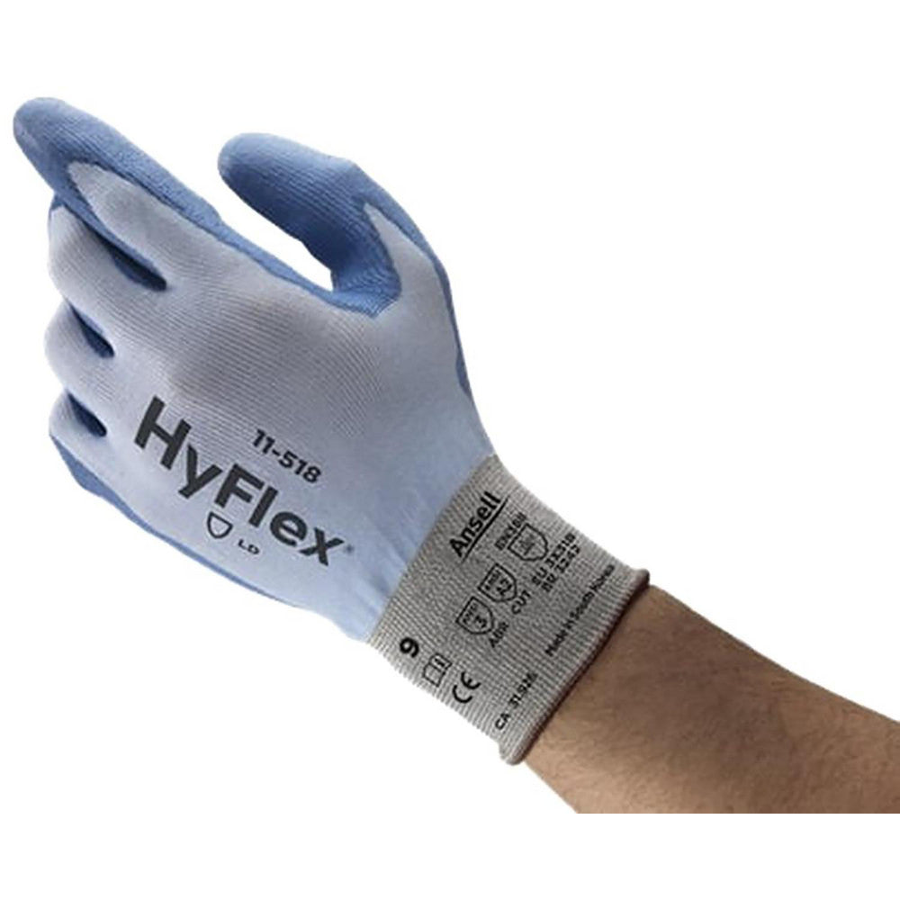 Ansell 235134 Cut-Resistant Gloves Size X-Large, ANSI Cut A2, ANSI Puncture 2, Polyurethane, Series 11-518