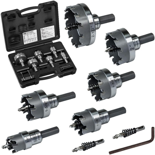Klein Tools 31873 Industrial Hole Saw Kit 8 Pc, 2-1/2 to 7/8" Dia