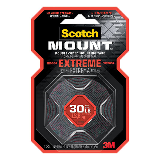 3M 7100205646 Double-Sided Tape 1" Wide, 5 yd Long, Acrylic Foam Adhesive