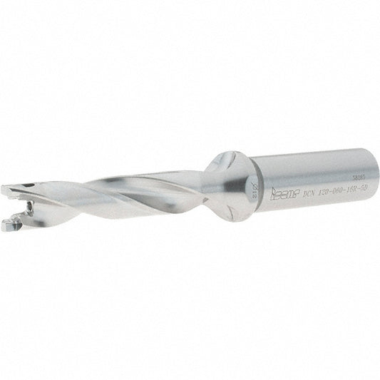 Iscar 3202677 Replaceable-Tip Drill 12 to 12.4 mm Dia, 60 mm Max Depth, 16 mm Straight-Cylindrical Shank