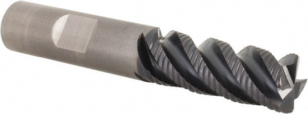 Kennametal 3331486 Roughing End Mill 1/2" Dia, 4 Flute, Coarse Pitch, 0.0400" Corner Radius, Single End, Solid Carbide