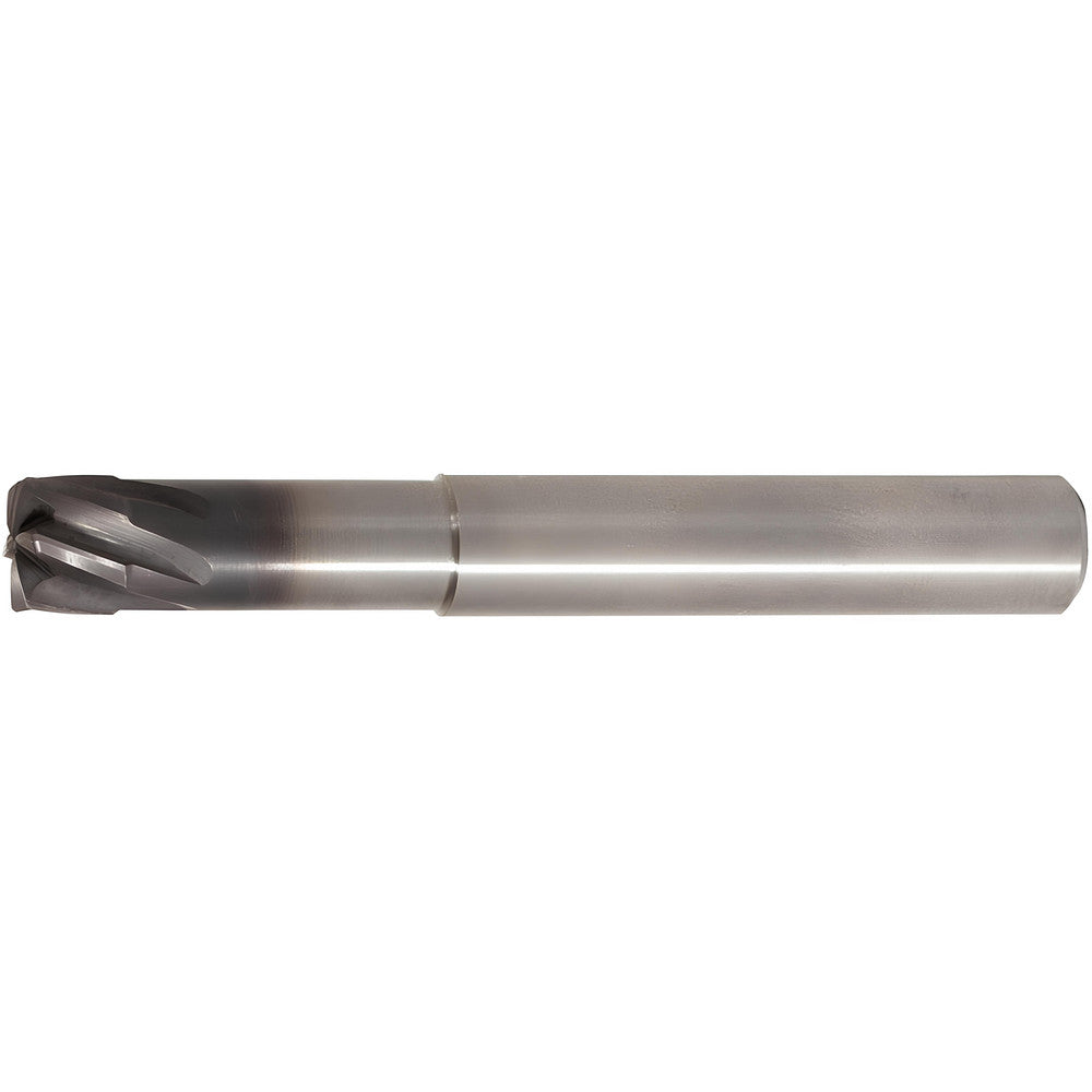 Kennametal 3352573 Corner Radius End Mill 1/4" Dia, 0.013" LOC, 0.016" Radius, 6 Flutes, Solid Carbide