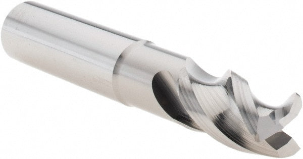 Iscar 5622933 Corner Radius End Mill 1/2" Dia, 3/4" LOC, 0.0300" Radius, 3 Flute, Solid Carbide