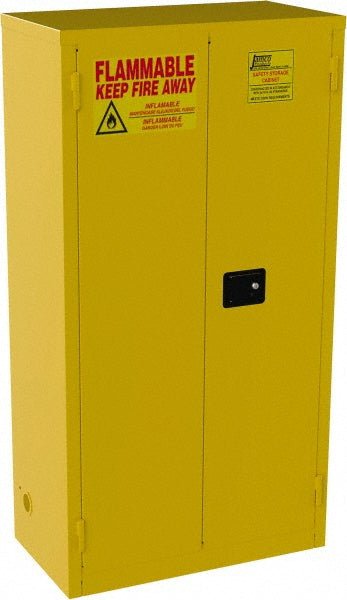 Jamco BM44-YP Double Wall Cabinet Cabinet Manual Closing, 3 Shelves, Yellow