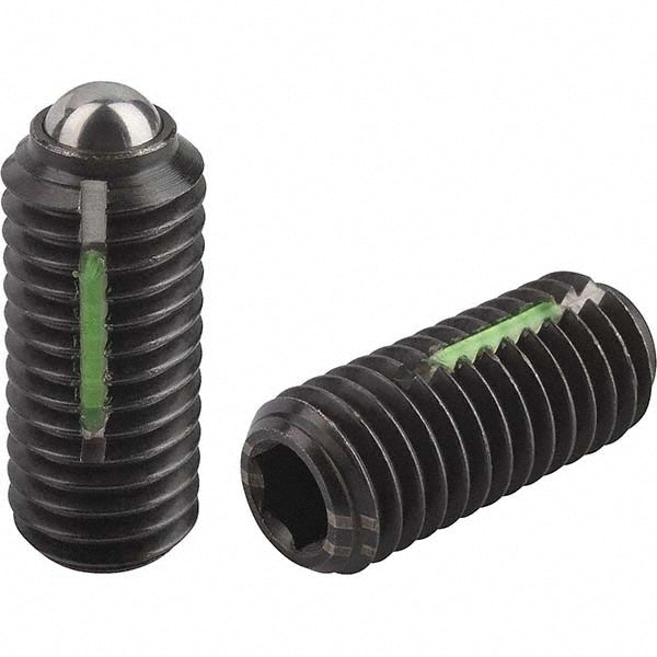 KIPP K0325.2A3 Threaded Ball Plunger 5/16-18, 0.1969" Ball Dia, 0.7087" Body Length, 0.0591" Max Ball Reach