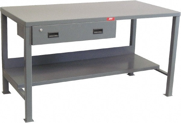 Jamco UN360 Stationary Heavy-Duty Workbench with Drawer Gray