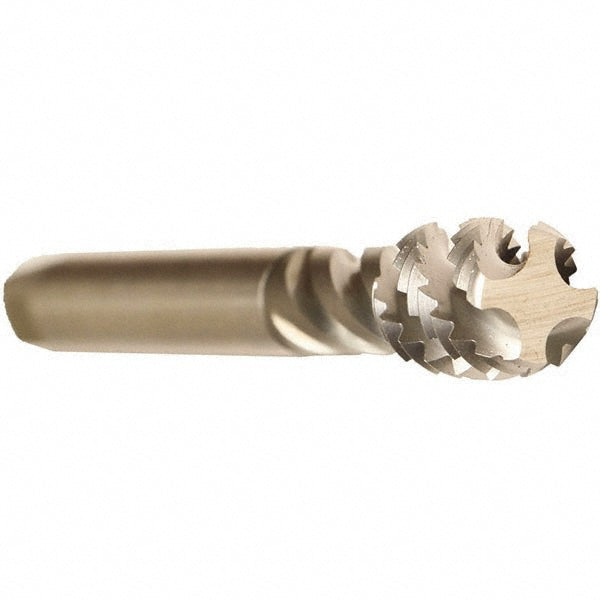 Emuge C0513500.5905 1/8-27 NPS, 45&deg Helix, 4 Flutes, Bottoming Chamfer, Bright Finish, Cobalt, Spiral Flute Pipe Tap