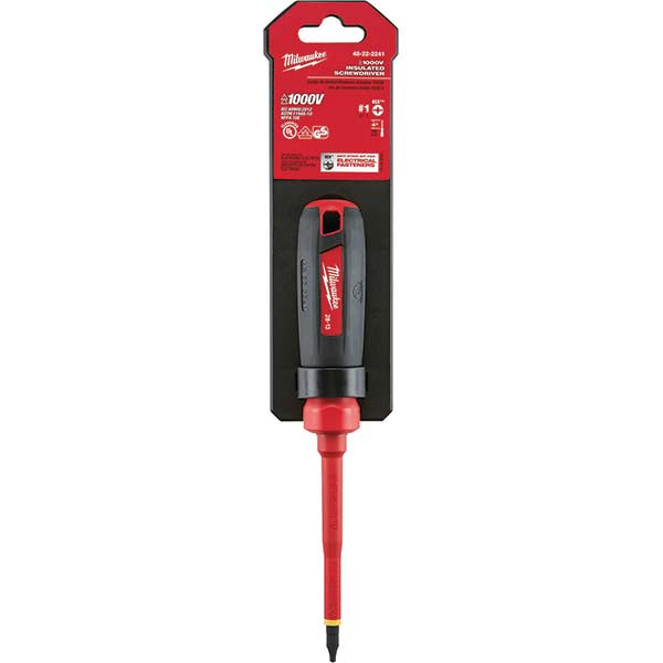 Milwaukee Tool 48-22-2241 Precision & Specialty Screwdrivers Type Screwdriver Overall Length Range 7" - 9.9" Body Material Composite Phillips Point Size #1 Point Size #1 Set Screw Size None Shank Type Universal Material Composite Handle Diameter (Inch) 1.25 Hand