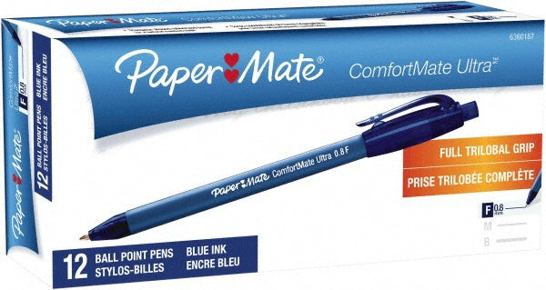 Paper Mate 6360187 Retractable Pen 0.8 mm Tip, Blue Ink