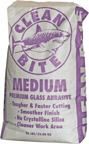 NC Minerals Medium-F Abrasive Blasting Media  Medium Grade,  Angular,  Crushed Glass