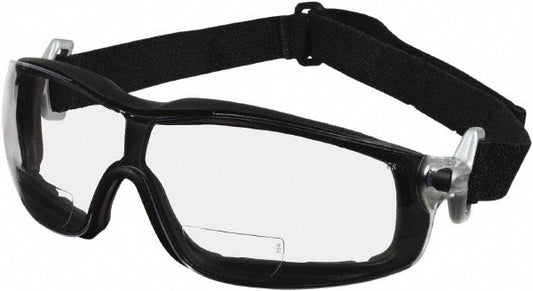 MCR Safety RTH25AF Magnifying Safety Glasses 2.50, Clear Lenses, Scratch-Resistant, ANSI/ISEA Z87.1-2020