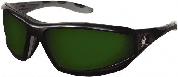 MCR Safety RP2150 Safety Glasses Scratch-Resistant, Polycarbonate, Green Lenses, Full-Framed