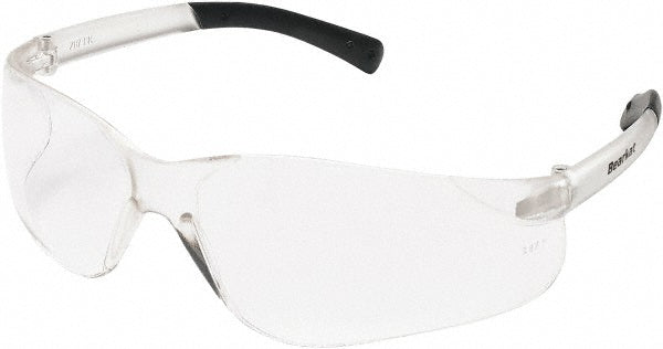 MCR Safety BK010 Safety Glasses Uncoated, Polycarbonate, Clear Lenses, Frameless