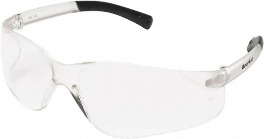 MCR Safety BK010 Safety Glasses Uncoated, Polycarbonate, Clear Lenses, Frameless