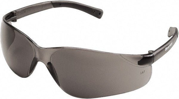 MCR Safety BK212 Safety Glasses Scratch-Resistant, Polycarbonate, Gray Lenses, Frameless