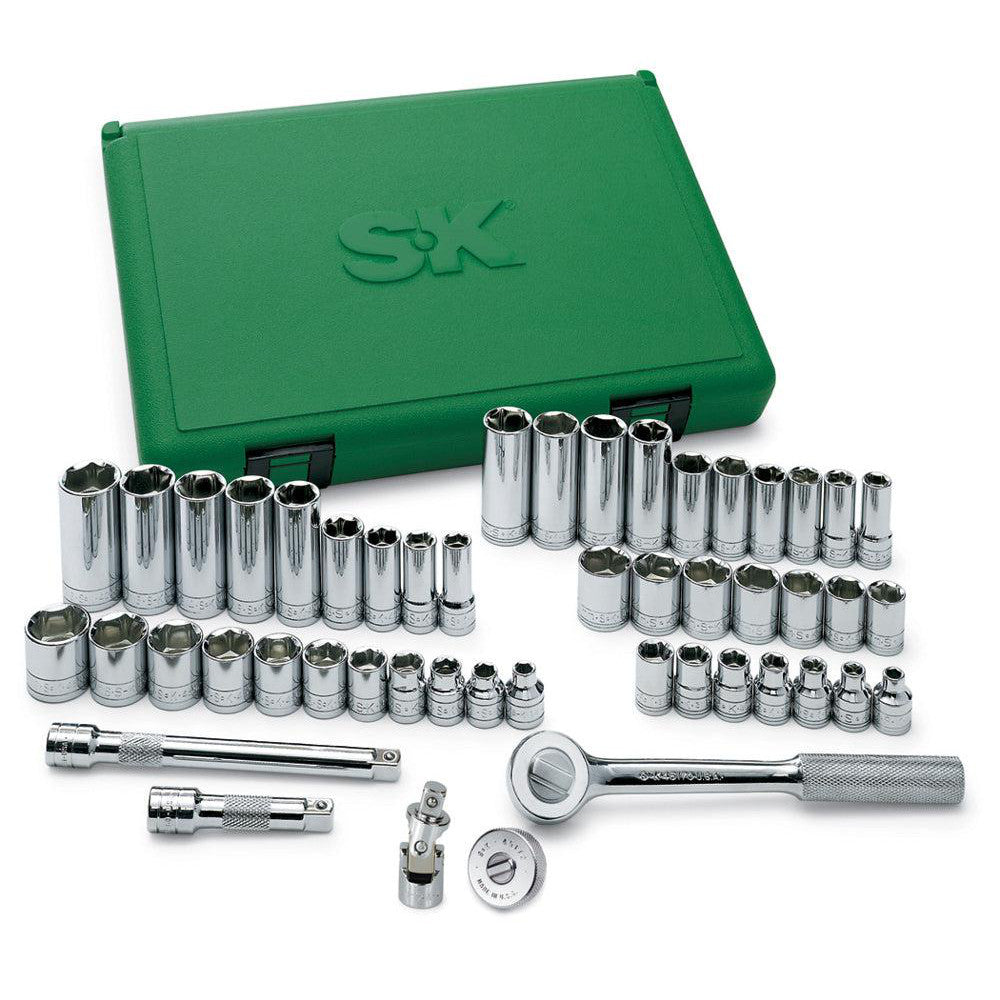 SK 94549 Deep Standard Socket Set 49 Pc, 3/8" Drive, 1/4 to 7/8" Socket