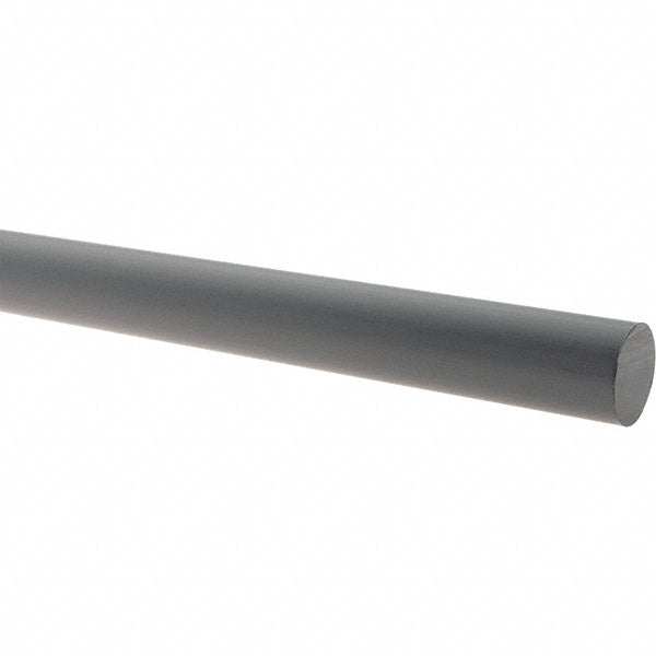 Professional Plastics RPVCGY1.000X60.000 Plastic Rod Polyvinylchloride, 5' Long, 1" Dia, Gray