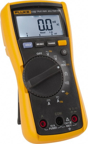 Fluke FLUKE-115 CAT III, Auto Ranging Digital Manual Ranging & True RMS Multimeter 600 VAC/VDC