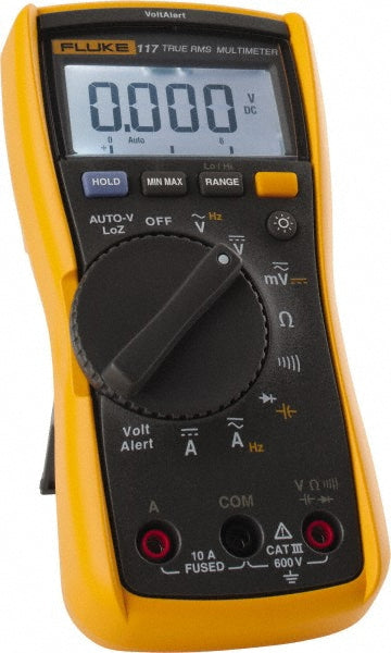 Fluke FLUKE-117 CAT III, Auto Ranging Digital Manual Ranging & True RMS Multimeter 600 VAC/VDC