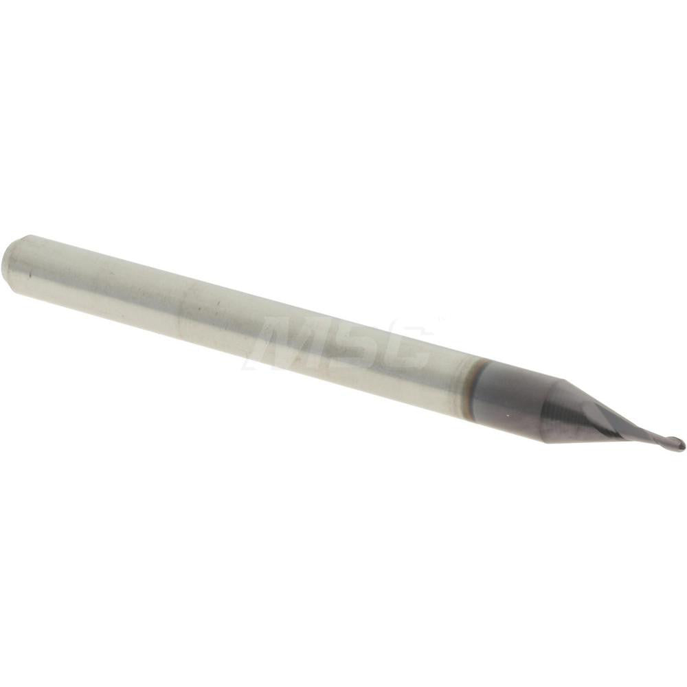 Accupro 14797380 Ball End Mill 0.0280" Dia, 0.0840" LOC, 2 Flute, Solid Carbide