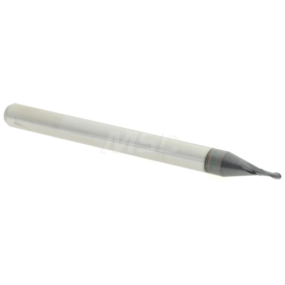 Accupro 14797385 Ball End Mill 0.032" Dia, 0.096" LOC, 2 Flute, Solid Carbide