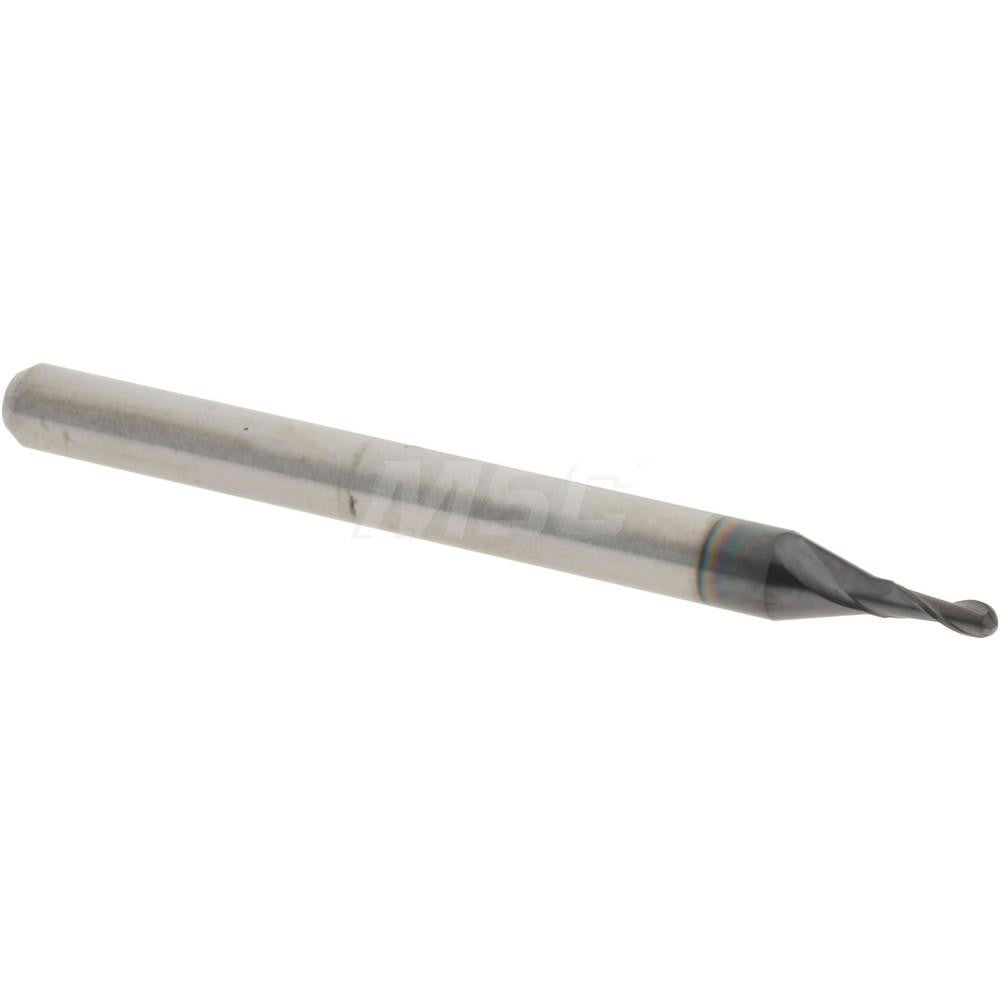 Accupro 14797388 Ball End Mill 0.05" Dia, 0.15" LOC, 2 Flute, Solid Carbide