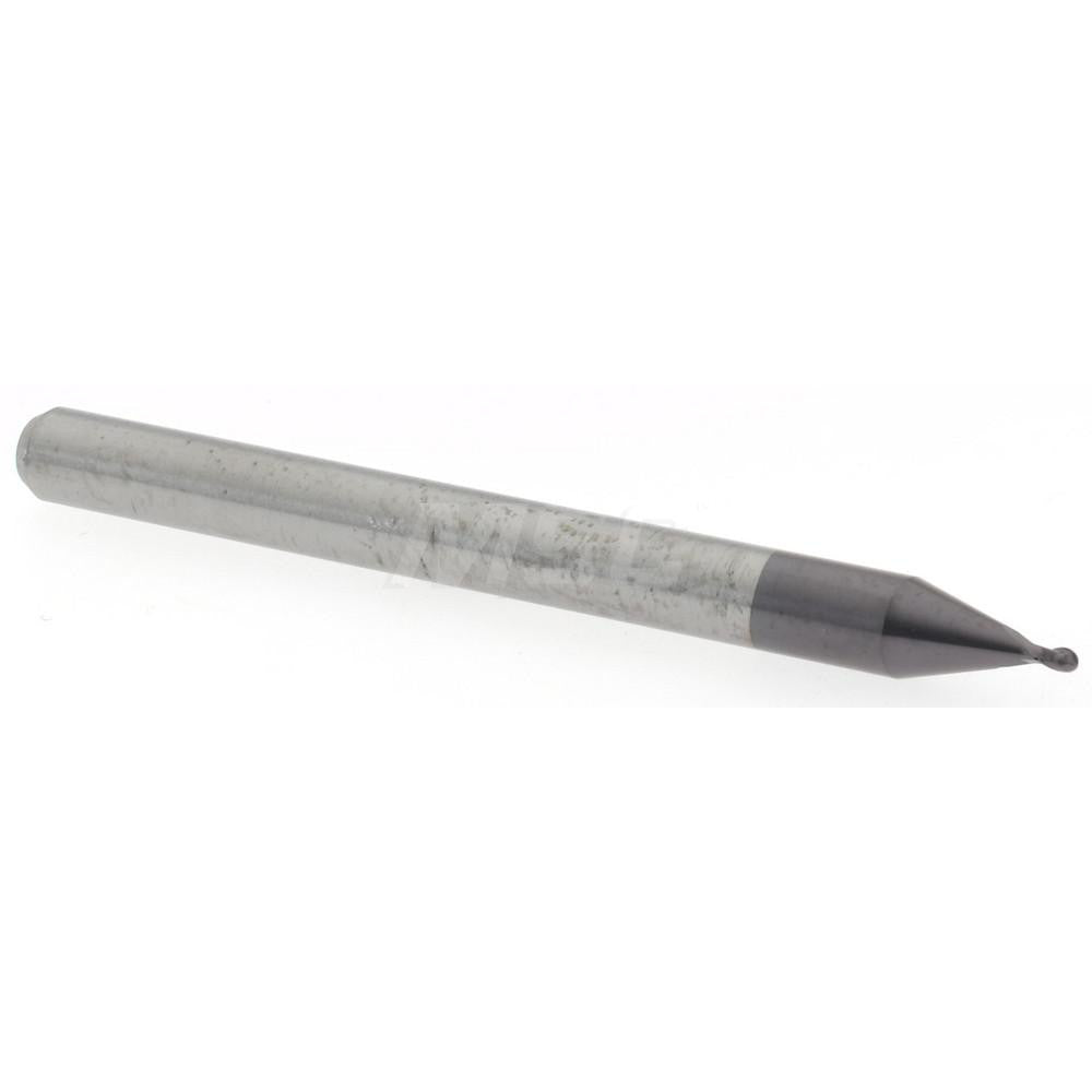 Accupro 14797404 Ball End Mill 0.03" Dia, 0.045" LOC, 2 Flute, Solid Carbide