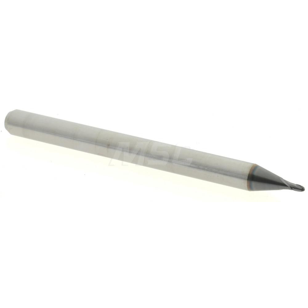 Accupro 14797407 Ball End Mill 0.032" Dia, 0.048" LOC, 2 Flute, Solid Carbide