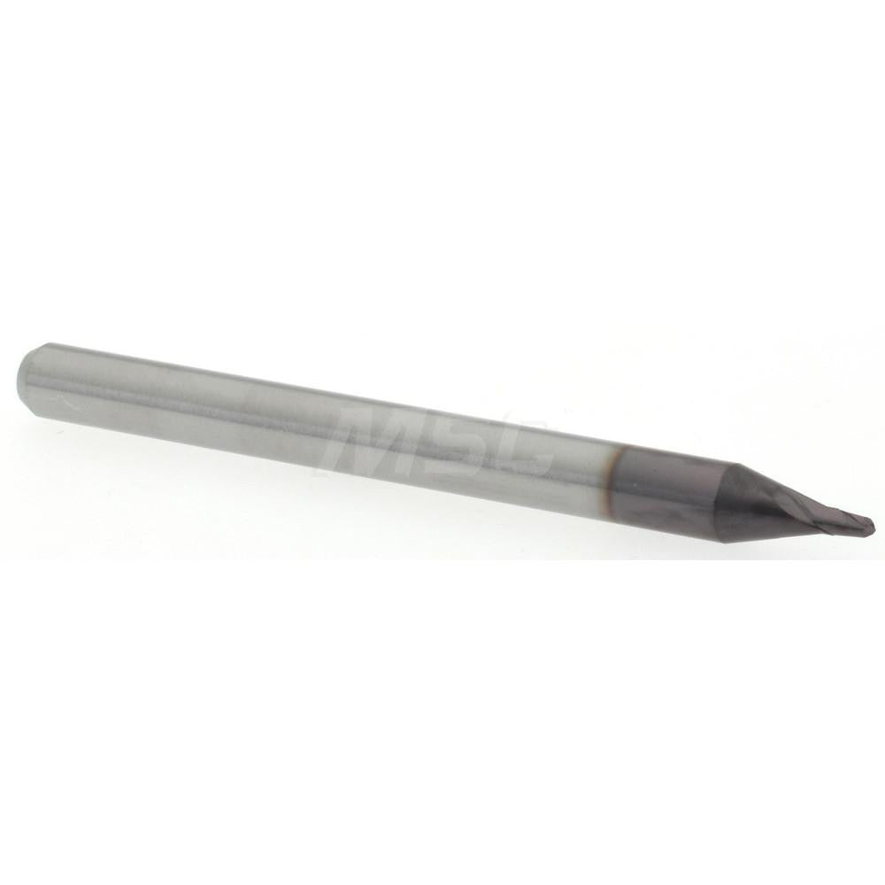 Accupro 14797409 Ball End Mill 0.04" Dia, 0.06" LOC, 2 Flute, Solid Carbide