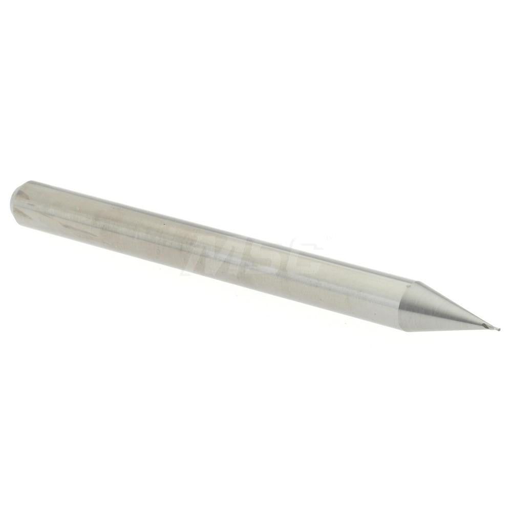 Accupro 12465414 Ball End Mill 0.01" Dia, 0.015" LOC, 2 Flute, Solid Carbide