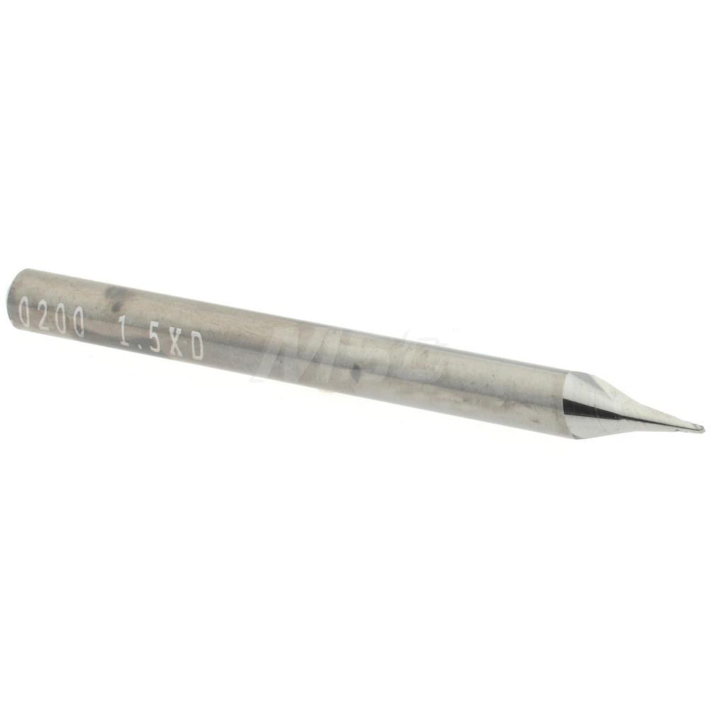Accupro 12465437 Ball End Mill 0.02" Dia, 0.03" LOC, 2 Flute, Solid Carbide