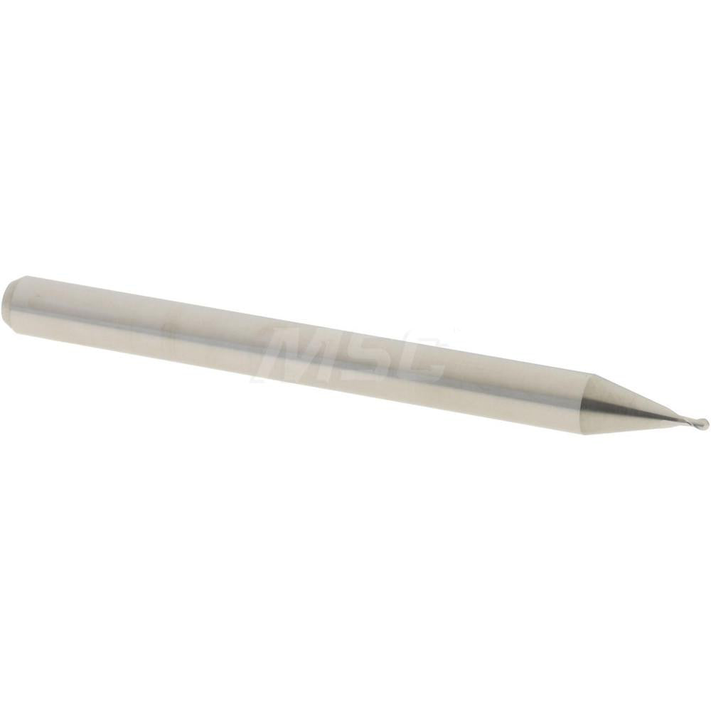 Accupro 12465451 Ball End Mill 0.0260" Dia, 0.0390" LOC, 2 Flute, Solid Carbide