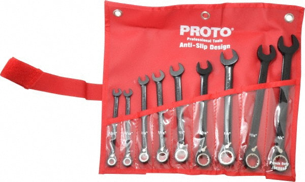 Proto JSCV-9S Combination Wrench Set 9 Pc, Inch