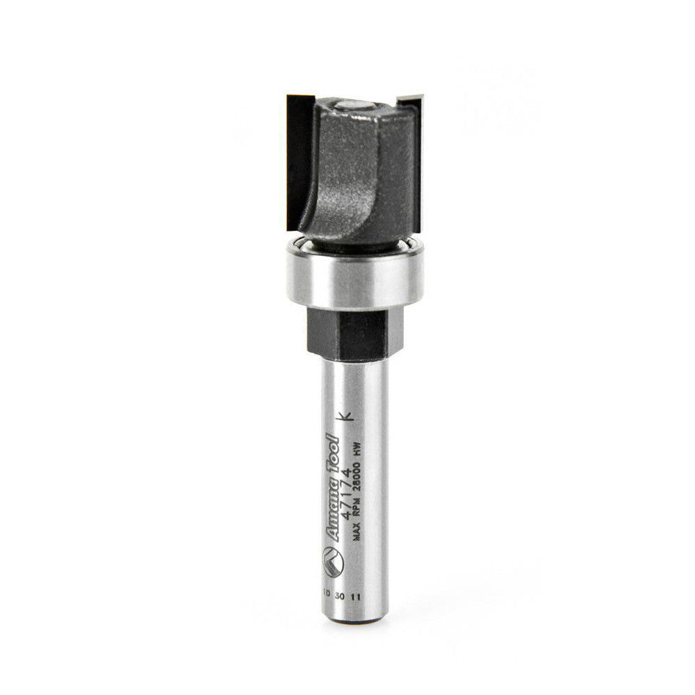 Amana Tool 47174 1/2" Diam, 1/2" LOC, 2 Flute Carbide-Tipped Edge Profile Pattern-Cutting Router Bit