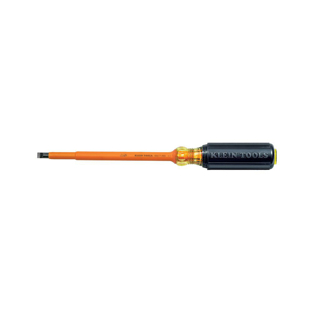 Klein Tools 602-7-INS Slotted Screwdriver 5/16" Width, 12-3/8" OAL, 7" Blade Length