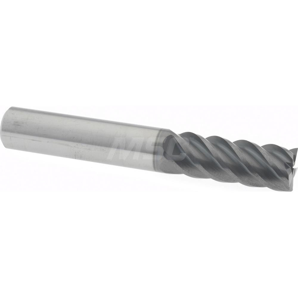 Supermill 5251872 Square End Mill 3/8'' Dia, 1'' LOC, 3/8'' Shank Dia, 2-1/2'' OAL, 5 Flutes, Solid Carbide