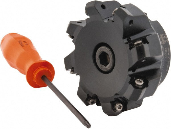 Kennametal 4130495 3" Cut Diam, 1" Arbor Hole, 3.23mm Max Depth of Cut, 45&deg Indexable Chamfer & Angle Face Mill