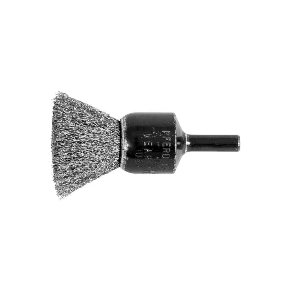 PFERD 79182986 End Brushes 3/4" Dia, 0.006" Wire Dia, Stainless Steel, Crimped Wire