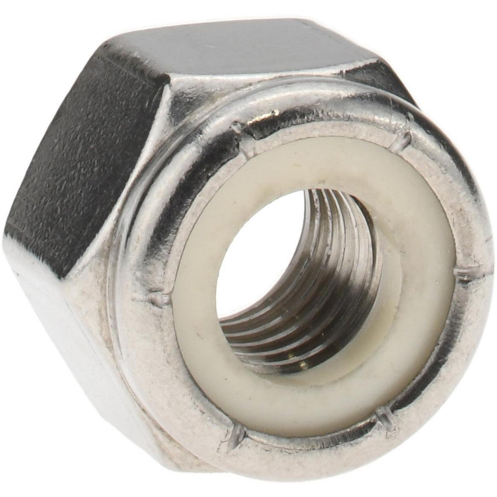 Value Collection 31-NU-50C Heavy Hex Lock Nut Insert, Nylon Insert, 1/2-13, Grade 18-8 Stainless Steel, Bright/Uncoated