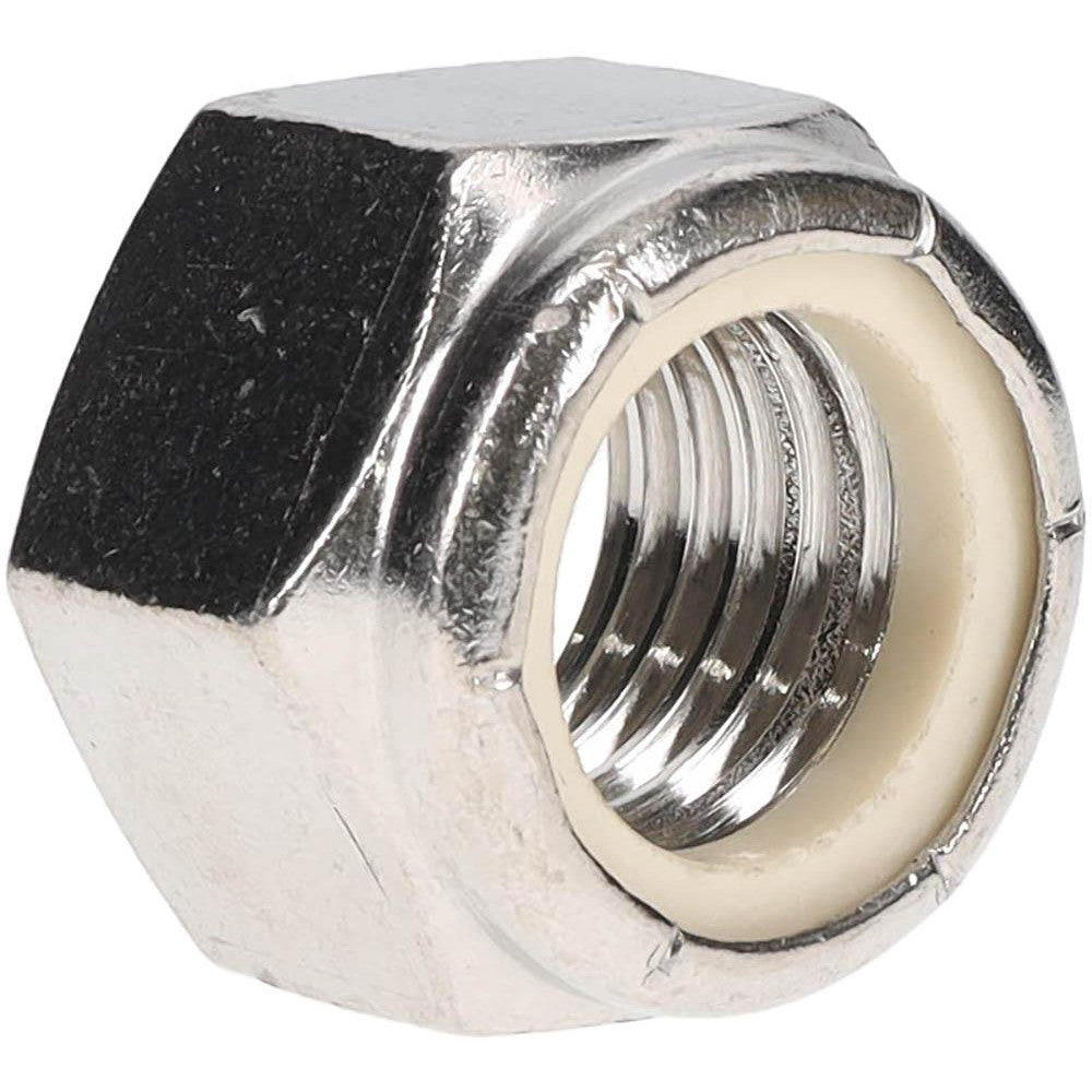 Value Collection 1-N-100C Hex Lock Nut Insert, Nylon Insert, 1-8, Grade 18-8 Stainless Steel