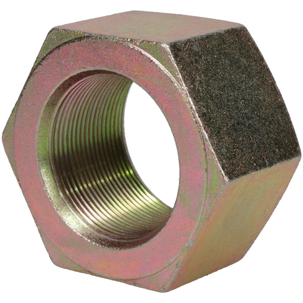 Value Collection 306108BR Hex Nut 2-12, Grade 8 Steel, Yellow Zinc Dichromate Finish