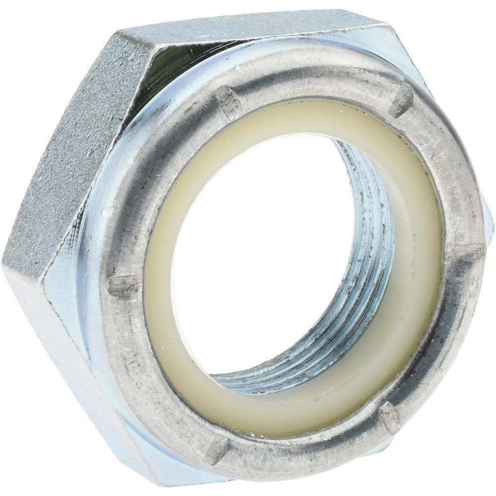 Value Collection B52001661 Hex Lock Nut Insert Lock, Nylon Insert, 1-1/4-12, Grade 2 Steel, Zinc Finish