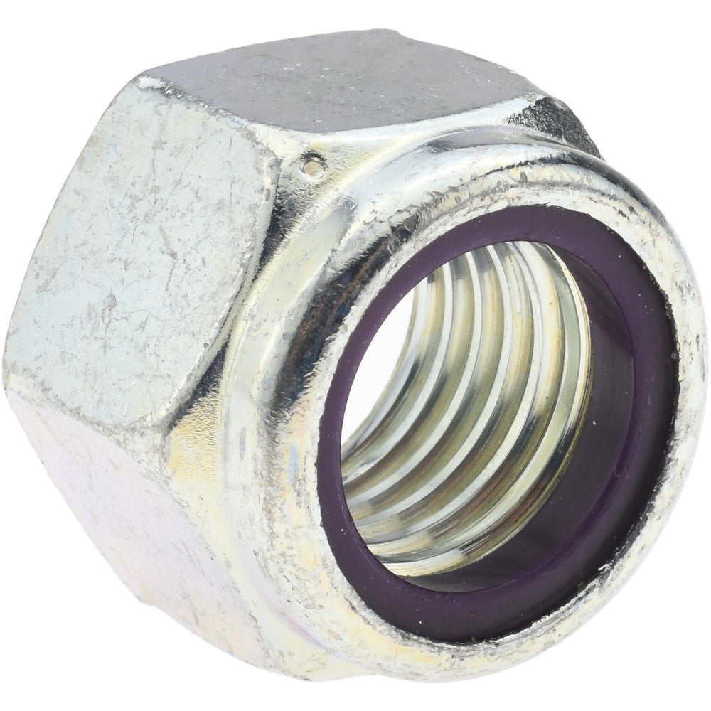 Value Collection B52001630 Hex Lock Nut Insert Lock, Nylon Insert, 1-1/4-7, Grade 8 Steel, Yellow Zinc Dichromate Finish