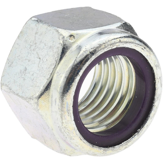 Value Collection 897288BR Hex Lock Nut Insert Lock, Nylon Insert, 1-14, Grade 8 Steel, Bright/Uncoated Finish