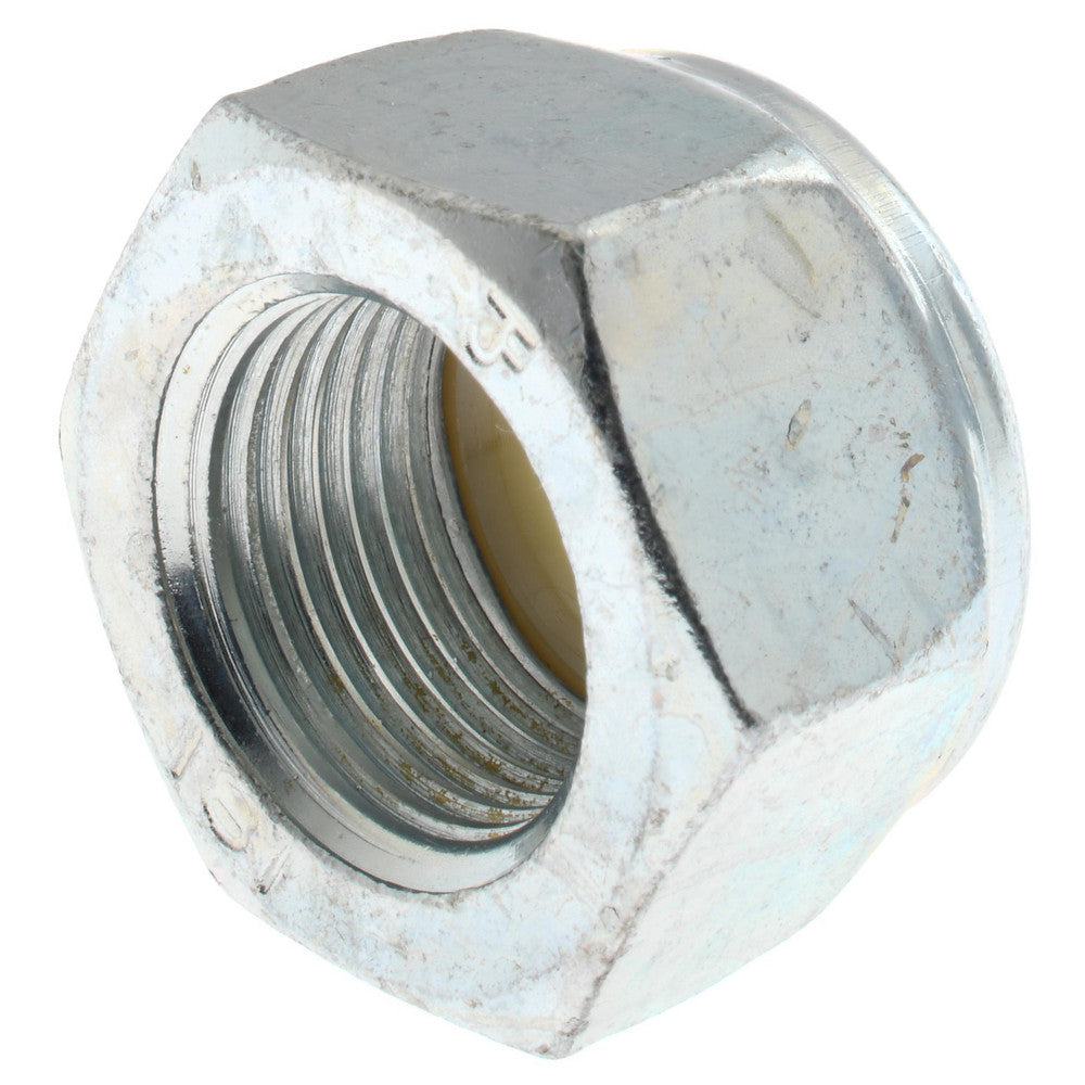 Value Collection 812206PS Hex Lock Nut Insert Lock, Nylon Insert, M20x1.5, Grade Class 8 Steel, Zinc Finish