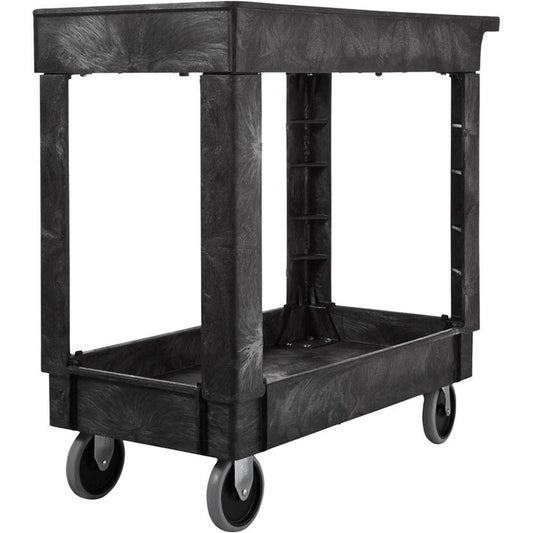 Rubbermaid FG9T6600BLA Standard Utility Cart Plastic, Black
