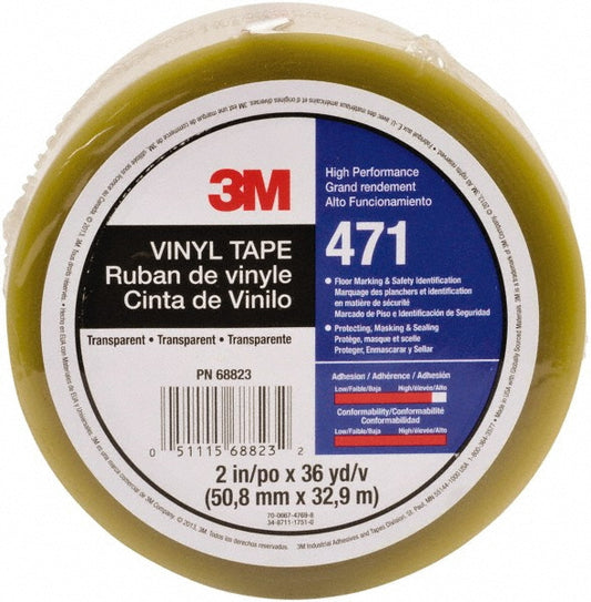 3M 7100044331 Floor & Aisle Marking Tape 2" Wide, 108' Long, 5.2 mil Thick, Vinyl