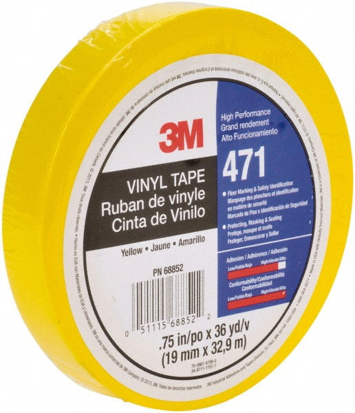 3M 7100044627 Floor & Aisle Marking Tape 3/4" Wide, 108' Long, 5.2 mil Thick, Vinyl