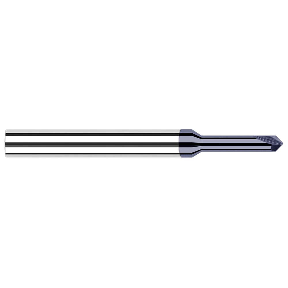 Harvey Tool 940245-C3 Chamfer Mill 1/8" Shank Dia, 90 deg, 2 Flute, Solid Carbide, Single End